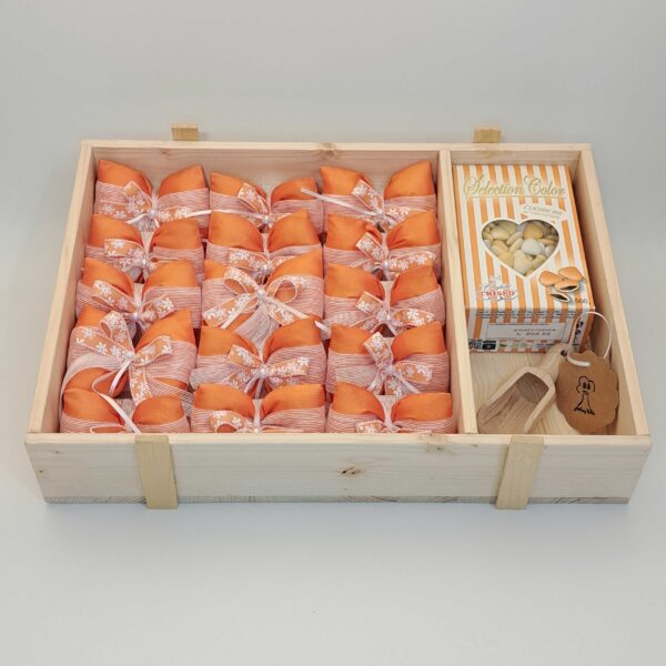Kit Bomboniere Fiocco Arancio - immagine 2
