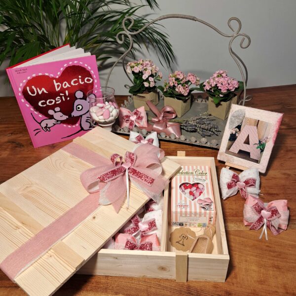 Kit Bomboniere Fiocco Rosa - immagine 8