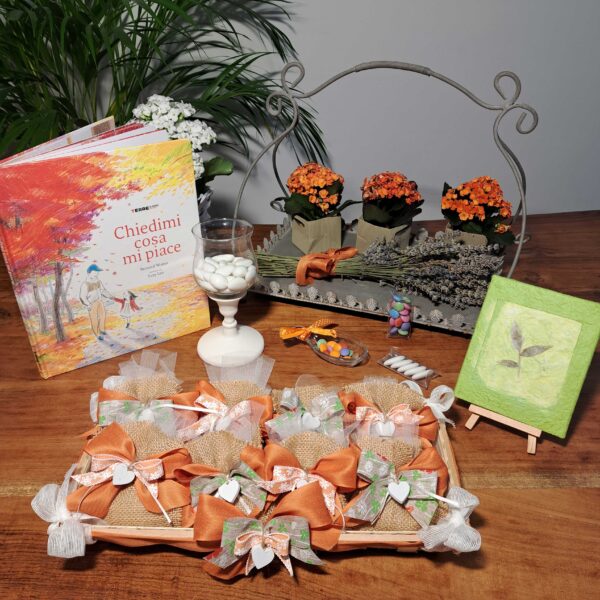 Bomboniere Sacchetti Arancio da Confettata - immagine 5
